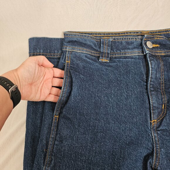 LOFT Dark Blue Women's Wide Leg Jeans, Size 2P (26P) - Picture 3 of 10